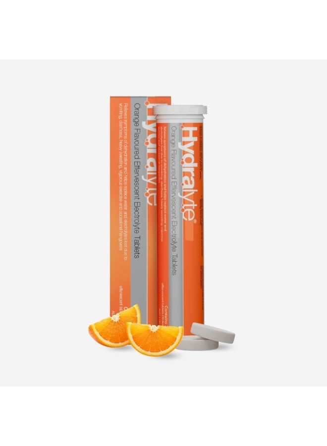 Hydralyte قرص إلكتروليت فوار بنكهة البرتقال 20 حصة - Image 1